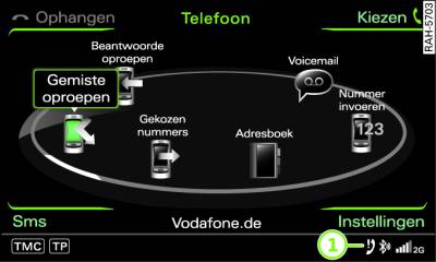 Telefoonnummer uit een lijst kiezen